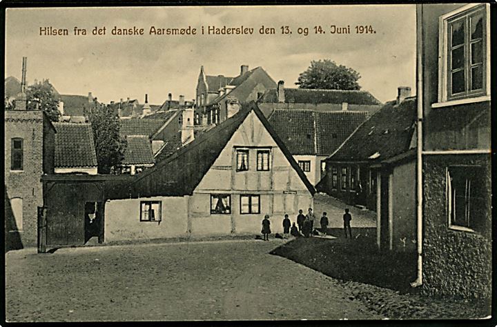 Haderslev, Hilsen fra det danske Aarsmøde 13. og 14. juni 1914. N. Gaasvig u/no.