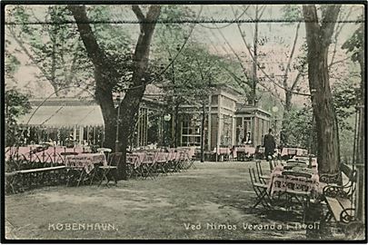 Købh. Ved Nimbs Veranda i Tivoli. Stenders no. 3180.