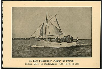 Olga af Hurup (A386) fiskekutter bygget af Nyborg Skibs- og Baadebyggeri. Behnke u/no.