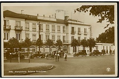 Klampenborg, Bellevue Badehotel med automobiler. A. Vincent no. 348.