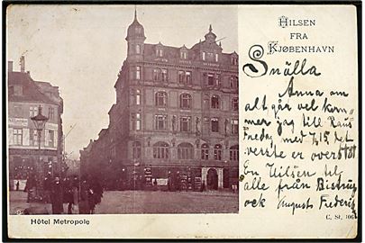 København. Hilsen fra Hotel Metropole. Stenders no. 106.