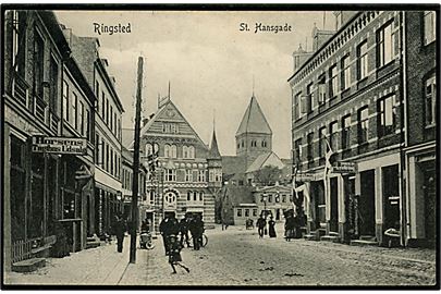 Ringsted. St. Hansgade. Med Horsens Tugthus Udsalg og andre forretningen. P. Alstrup no. 2713. 