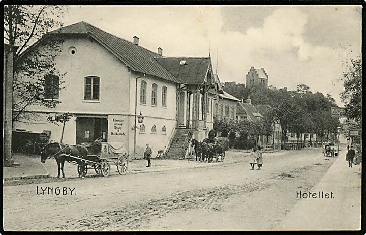 Lyngby, Hotel og rejsestald. Stenders no. 4760.