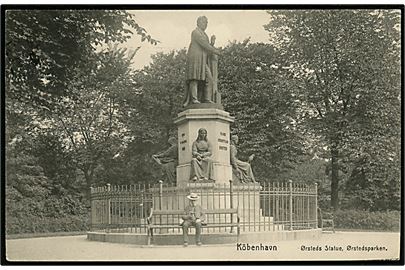 Købh., Ørstedsparten med Ørsteds statue. U/no.