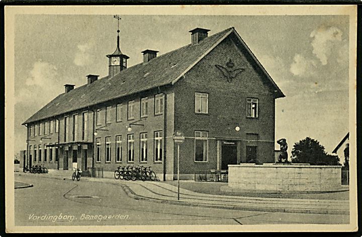 Vordingborg, banegården. Odense Papirforretning no. 195.