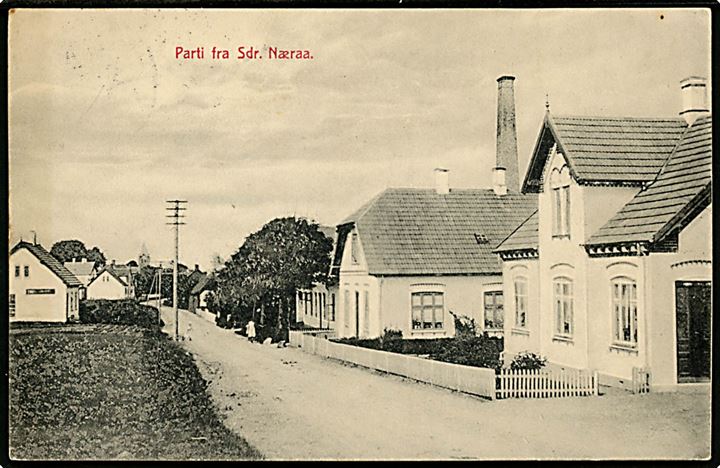 Sdr. Næraa, gadeparti. E. B. Steenstrup no. 34607.