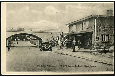 Odense. Autoværksted ved Zoo. H. Schmidt u/no. 