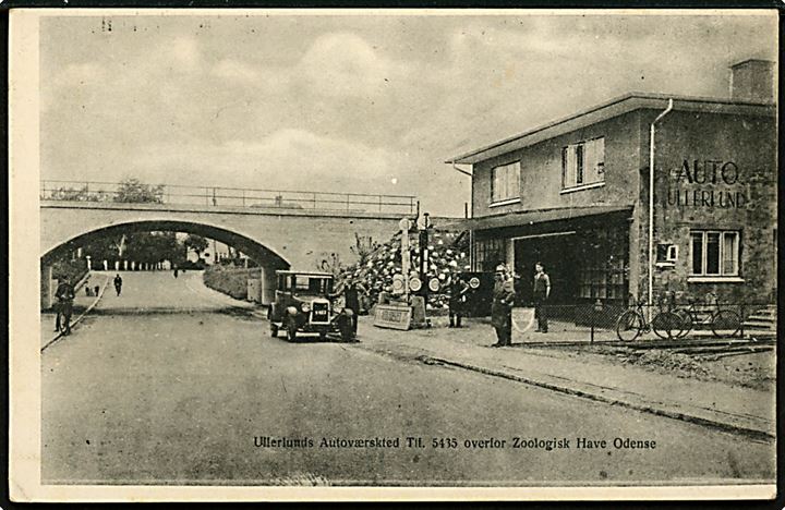 Odense. Autoværksted ved Zoo. H. Schmidt u/no. 