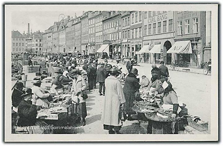 Handler og Købere ved Gammelstrand i København. Stenders, Kjøbenhavn no. 227. 