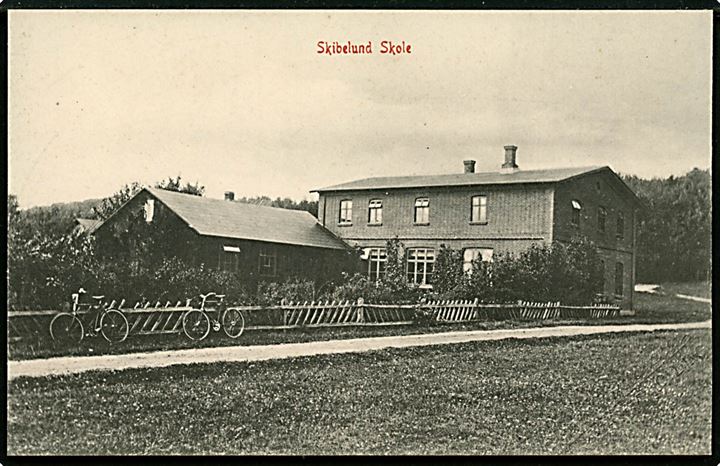 Skibelund skole. Kort uden adresselinier. 