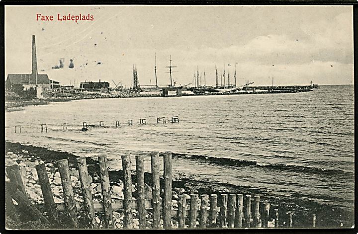 Fakse Ladeplads. Parti ved Havnen. P.N. Tinglev no. 804.