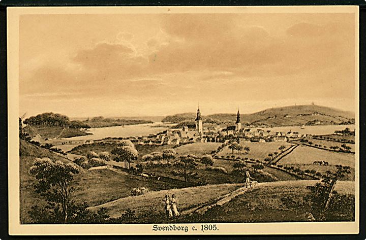 Svendborg anno 1805. Fra gamle Dage Stenders no. 26889.