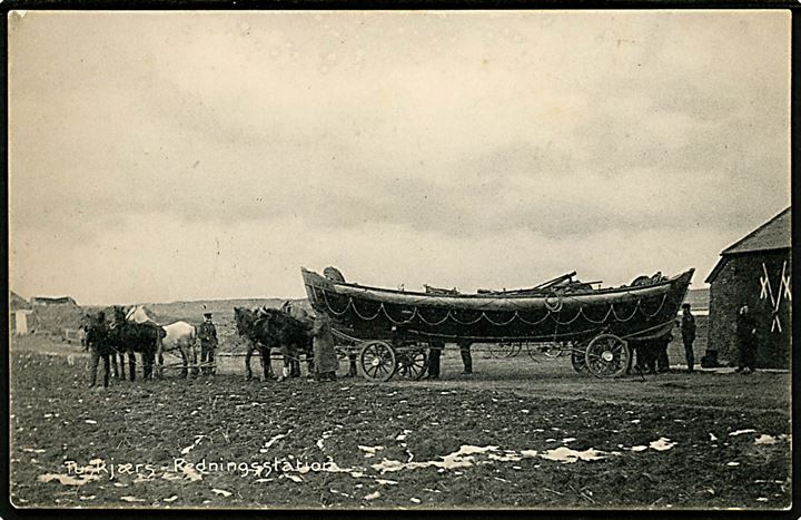 Tuskjær redningsstation og redningsbåd. H. Riegel no. 22909.