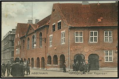 Købh., Købmagergade med Regensen. Stenders no. 16590.