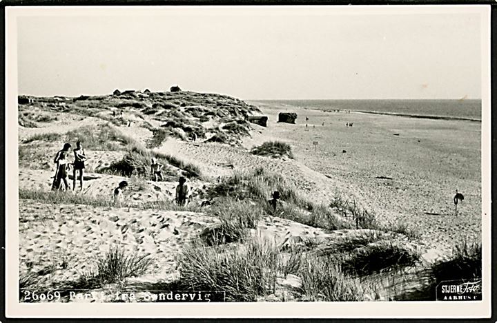 Søndervig. Ved stranden. Fotokort Stjerne-Foto no. 26069. 