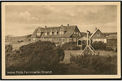 Femmøller Strand med Hotel Mols. Stenders no. 69160.