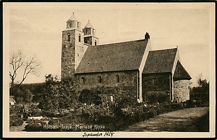 Tveje Merløse Kirke ved Holbæk. Stenders no. 58051.