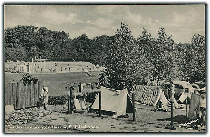 Campingpladsen og Friluftsbadet i Tønder. Stenders, Tønder no. 91 K. 