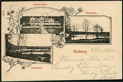 Skodsborg, partier med badehotel og Bøllemose. No. 21793.