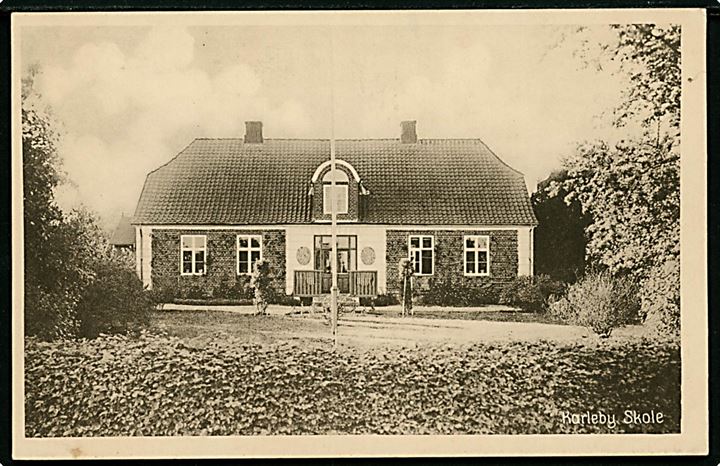 Karleby skole på Falster. Stenders no. 54422.