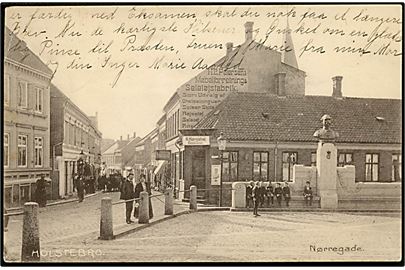 Holstebro. Nørregade med N. Hjornshøjs Gæstgiveri. Stenders no. 16903. 