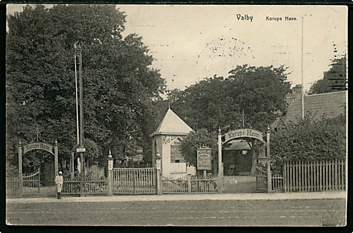 Købh., Valby, indgang til Korup's Have. Knackstedt & Näther u/no.