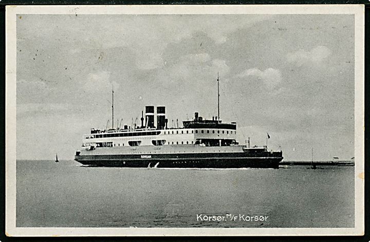 Korsør, M/S, DSB færge ved Korsør. Stenders no. 19.