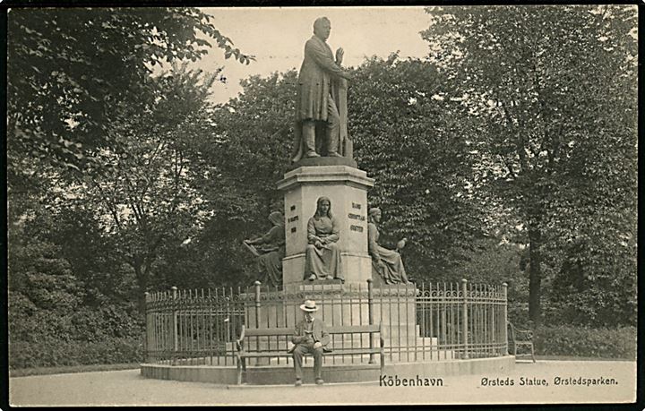 Købh., Ørsteds Statue, Ørstedsparken. U/no. 