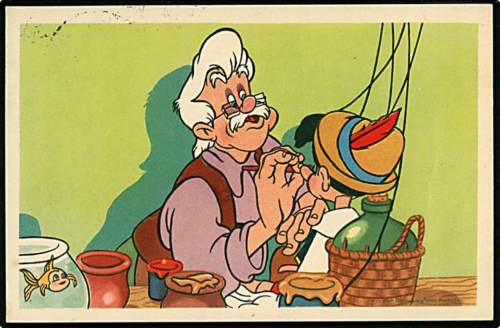 Walt Disney: Dukkemageren Geppetto og Pinocchio. Elmo u/no.