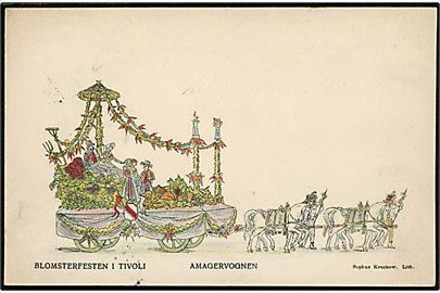 Blomsterfest i Tivoli 1904. Amagervognen. S. Kruckow u/no.