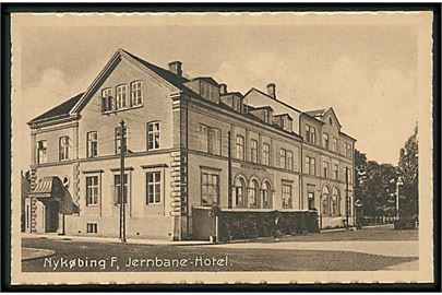 Jernbanehotellet i Nykøbing Falster. V. Kristoffersens Boghandel u/no.