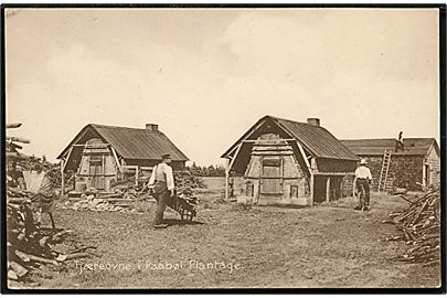 Paabøl plantage med tjæreovne. G. Madsen no. 21209.