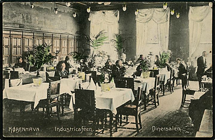 Købh., Industricaféen - Dinersalen. Stenders no. 11459.