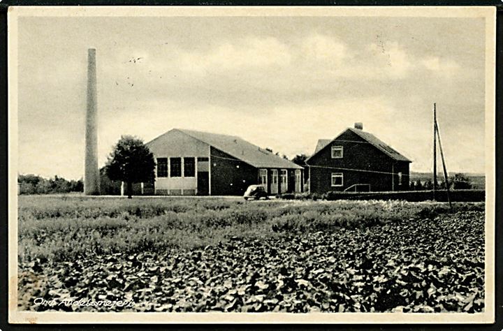 Orø Andelsmejeri. Fotograf S. Bay no. 12320. Frankeret med 30 øre Fr. IX annulleret med pr.-stempel Orø pr. Holbæk d. 15.7.1957 til København.