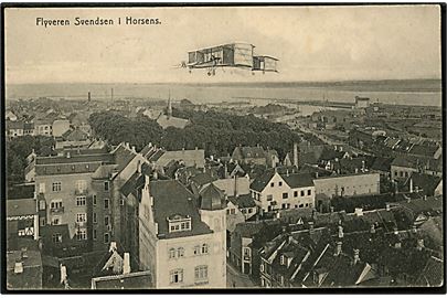 Flyveren Robert Svendsen over Horsens. Johs. Brorsen u/no.