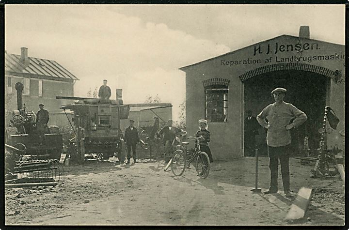 Aakirkeby. H. J. Jensen - Reparation af Landbrugsmaskiner. U/no. 