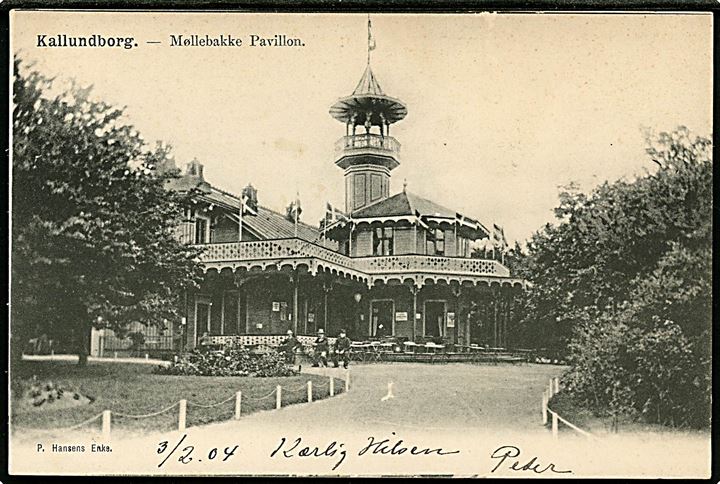 Kalundborg, Møllebakke pavillon. P. Hansens Enke u/no.