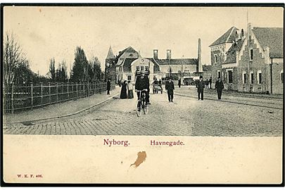 Nyborg. Havnegade. Warburgs Kunstforlag no. 406.