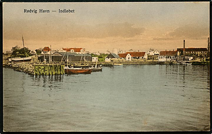 Rødvig. Ved havne indløbet. NO. 92 N.