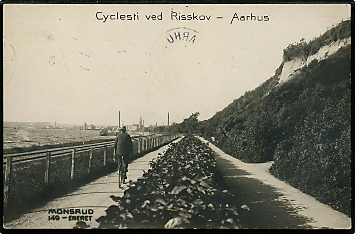 Risskov. Cykelstien til Aarhus. Fotokort Monsrud no. 149.