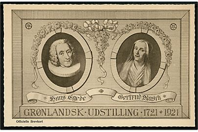 Grønlandsk Udstilling 1721-1921. Det officielle brevkort. Stenders u/no.