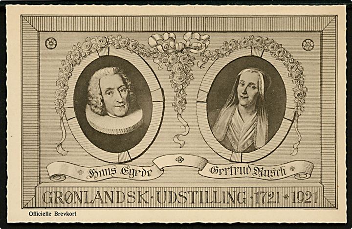 Grønlandsk Udstilling 1721-1921. Det officielle brevkort. Stenders u/no.