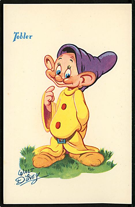 Walt Disney. Dumpe fra De 7 små dværge. Fransk reklame fra 50'erne, for “Tobler” chokolade. Georges Lang, Paris u/no.