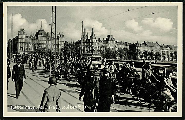 Købh., Trafik på Dr. Louises bro. Stenders no. København 2031.