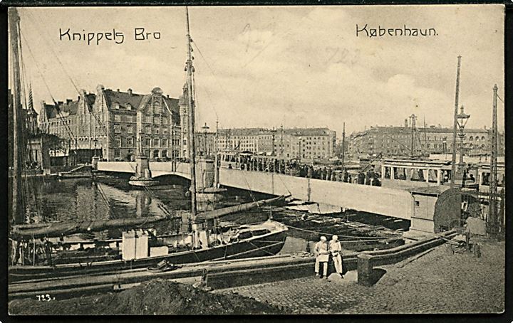 Købh., Knippelsbro med sporvogne. N. K. no. 723.