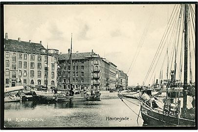 Købh., Havnegade med skibe. Johs. Koren no. 84.