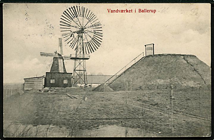 Ballerup, vandværk med mølle. L. Christensen no. 673.