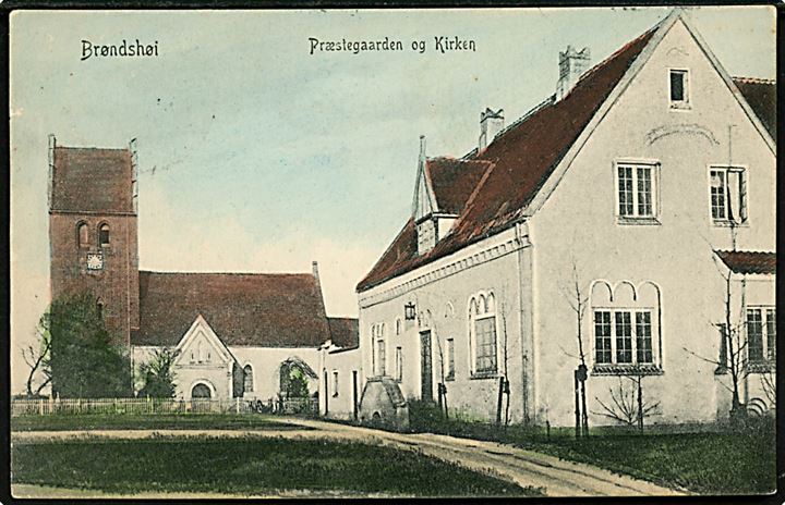 Brønshøj. Præstegården og kirke. U/no.