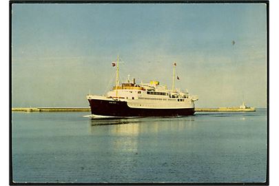 Peter Wessel, M/S, Larvik - Frederikshavn Ferjen AS ved ankomst til Frederikshavn. K. Witt-Møller no. 6701-585.