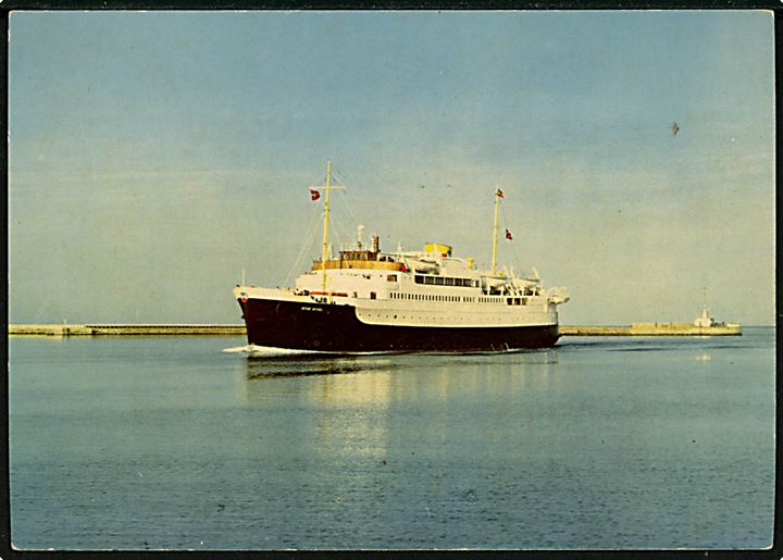 Peter Wessel, M/S, Larvik - Frederikshavn Ferjen AS ved ankomst til Frederikshavn. K. Witt-Møller no. 6701-585.